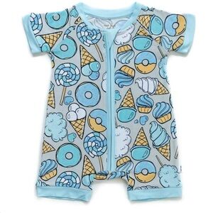 Little Sleepies Gray Sweet Treats 18-24 mo Shorty Pjs
